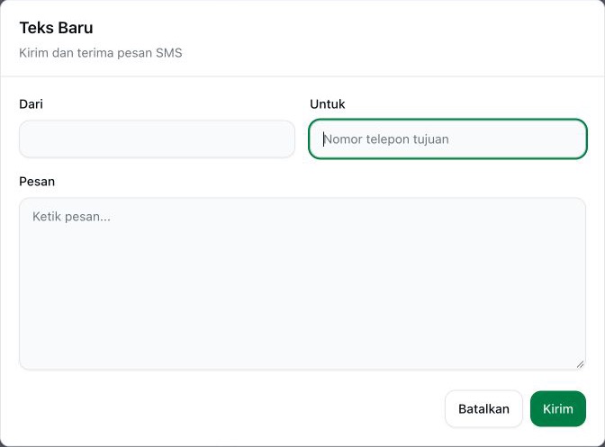 Teks Baru: Dari; Untuk; Pesan